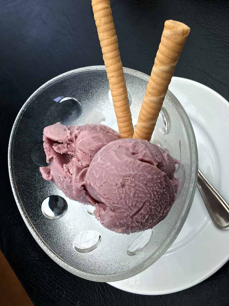 Buttermilk blackberry ice cream from Crank & Boom in Lexington. | Photo by Steve Coomes